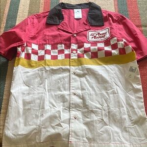 Pizza Planet Red and White Checkered Shirt